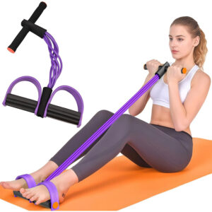 6-Tube Resistance Band with Foot Pedals & Handles